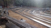View of Amphitheater from top of bowl, workers have gone home